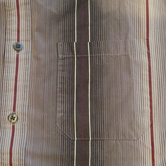 3/$20 Joseph Abboud Gray Stripe Button-Up Dress Shirt - Picture 2 of 5